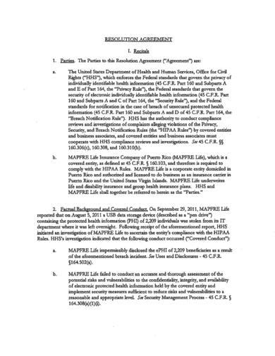 sample resolution agreement templates   ms word