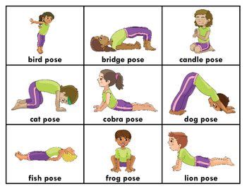 yoga poses printables  kids  fun  easy yoga poses  kids