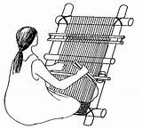 Weaving Loom Handloom Looms Cuir sketch template