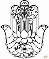 Hamsa Coloring Pages Printable Categories sketch template