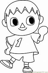 Crossing Animal Coloring Pages Villager Color Characters Animals Getdrawings Getcolorings Nook Tom Coloringpages101 Super sketch template