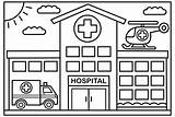 Hospital Coloring Pages Kids Health Colouring Color Sheets Community Cartoon Designed Choose Board Emergency Books Coloringpagesfortoddlers Doghousemusic Architecture sketch template