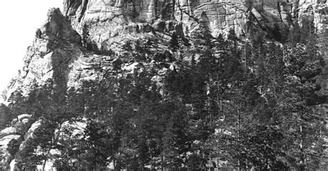 Mount Rushmore Before Construction Began On The Famous Sculptures Of