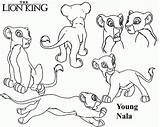 Nala Simba Insertion Grayscale sketch template
