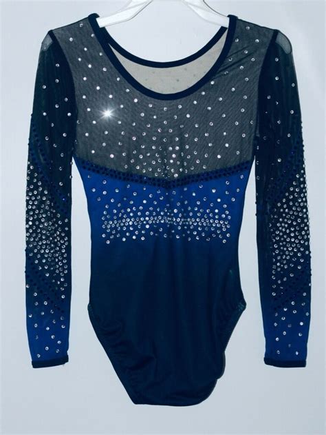Milly Long Sleeve Girls Gymnastics Leotard With 100 S Of Crystals