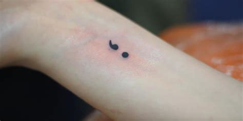 43 Semicolon Tattoo Ideas And The Different Meanings Behind Each Color