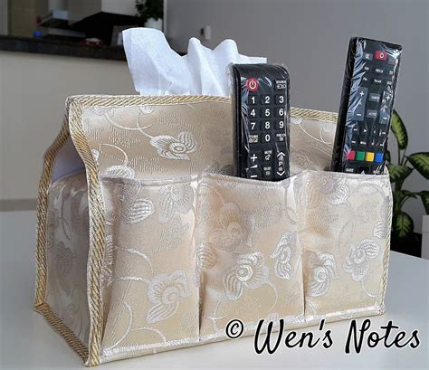 diy tissue box cover  pockets wens notes
