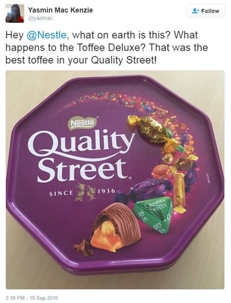 quality street ditches toffee deluxe  honeycomb crunch daily mail