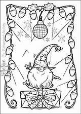 Gnome Noel Gnomes Drawing Gnomos Noël Colorier Xmas Nadal Tomte Lutin Tableau Severineaubry sketch template