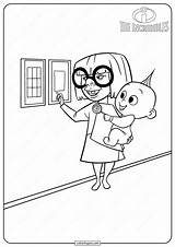 Edna Incredibles Printable Drawing sketch template