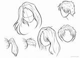 Anime Hair Draw Daily sketch template