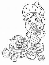 Fresita Rosita Shortcake Gratuitos Paracolorear Niña sketch template