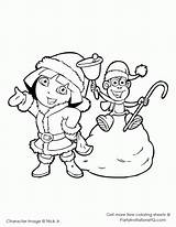 Coloring Dora Pages Christmas Library Clipart Popular sketch template