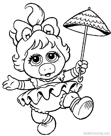 muppet babies  piggy coloring pages  printable coloring pages