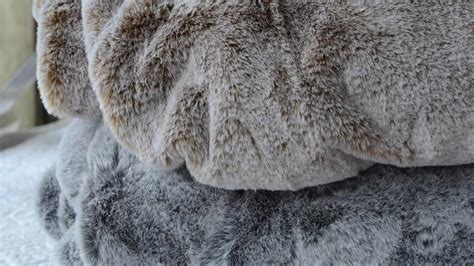 luxury frosted faux fur throws blankets natural bed company