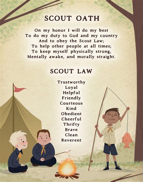 scout oath  etsy