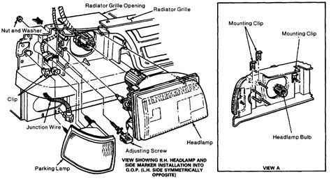 ford  headlight assembly diagram wiring