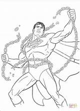 Coloring Pages Chains Superman Chain Broke Strong sketch template