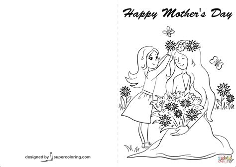 mothers day cards  print  color  coloring pages