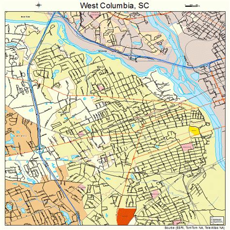 West Columbia South Carolina Street Map 4575850