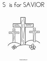 Coloring Crosses Savior Jesus Cross Pages Died Sins Easter Colouring Printable Bible Twistynoodle Kids Color Stands Hill Loves Outline Sheets sketch template