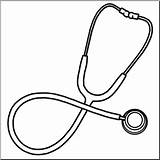 Stethoscope Coloring Drawing Template sketch template