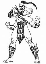 Mortal Kombat Goro Sektor Raiden Colorironline sketch template