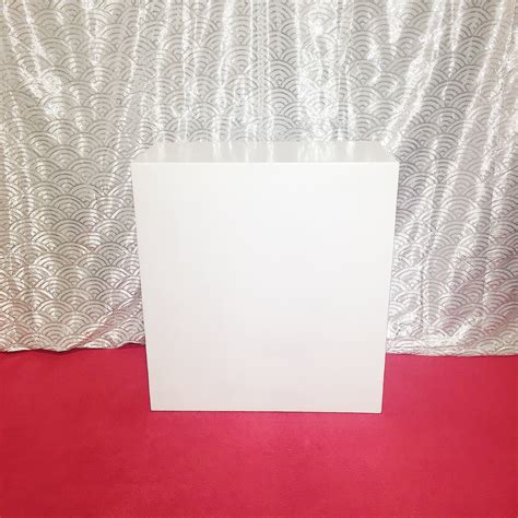 white rectangular plinth   wide km party rental