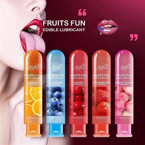 hot popular male female fruit flavor edible water based sex lubricant