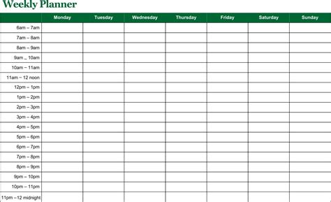 images  printable weekly calendar  time slots printable