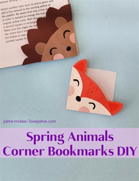 animals bookmarks craft