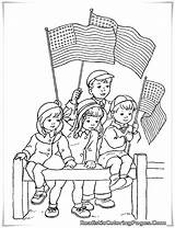 Coloring Pages July Fourth Kids Printable 4th Parade sketch template
