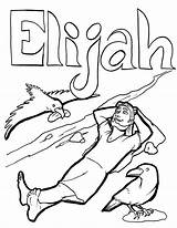 Elijah Ravens Bible Ahab sketch template