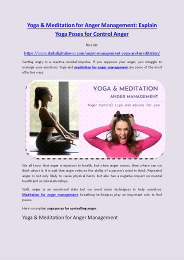 yoga meditation  anger management explain yoga poses