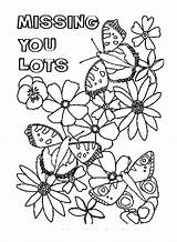 Coloring Miss Pages Sympathy Thinking Missed Printable Colouring Sheets Big Flower Adult Cards Color Kids Fro Heart Because Print Mother sketch template