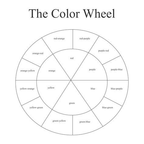 printable color wheel worksheet minimalist blank printable