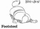 Coloring Lumiere Beauty Beast Disney Footstool Inside Pages Getcolorings Getdrawings sketch template