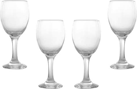 Romantic Stemmed Wine Glasses 8 Oz Crystal Clear Goblets Glassware