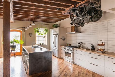 industrial kitchen   hint  modern charm design bright common architecture design