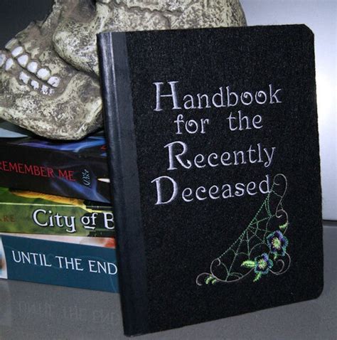 handbook    deceased embroidered blank journal etsy