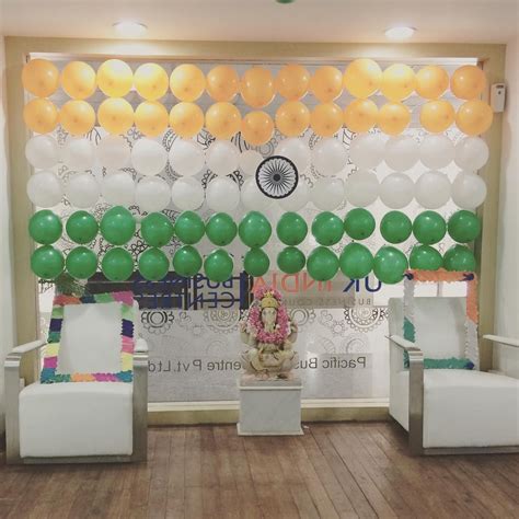 office decoration  independence day indian flag tradition