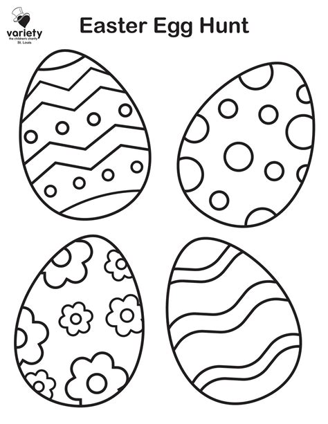 easter egg coloring sheet  variety  childrens charity  st