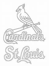 Coloring Cardinals Pages Louis St Baseball Logo Supercoloring sketch template