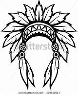 Headdress Indian Vector Native American Drawing Sketch Clipart Drawings Skull Shutterstock Sketches Patterns Clipartmag Illustration Stencil Getdrawings Paintingvalley Vectorified sketch template