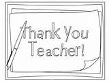 Teacher Thank Appreciation Coloring Pages Printable School Kids Cards Ecoloringpage Sheets End Year Printablee sketch template