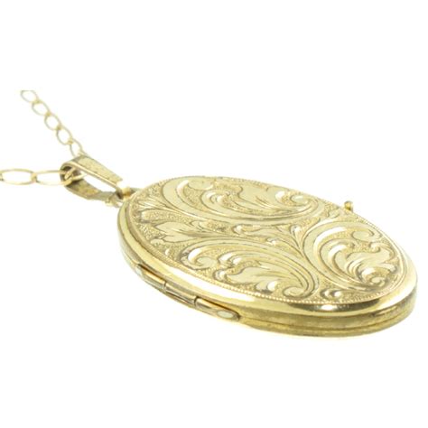 rolled gold oval locket carus jewellery