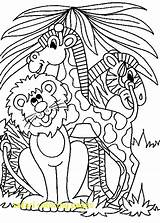 Coloring Jungle Pages Animals Animal Safari Color Wild Printable Kids Colouring Scene Preschool Cute Clipart Sheets Drawing Zoo Sheet Bestcoloringpagesforkids sketch template