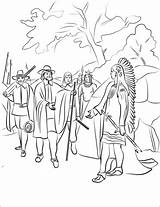 Coloring Wampanoag Winslow Massasoit Edward Chief Indian Pages Governor Visited Printable Pilgrims Categories Drawing sketch template