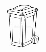 Garbage Container Coloring sketch template