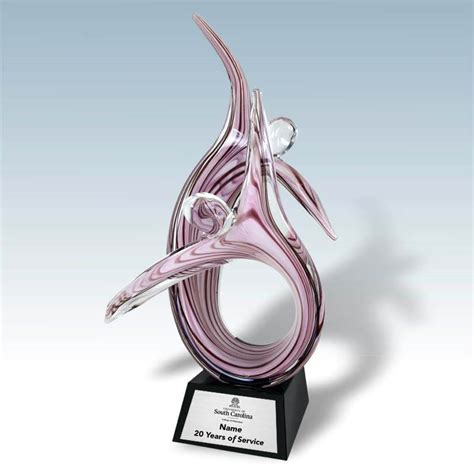 Divine Dancers Art Glass Award Ryder Engraving